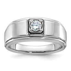 Men's WG Solitaire Ring with all bright finish Mounting