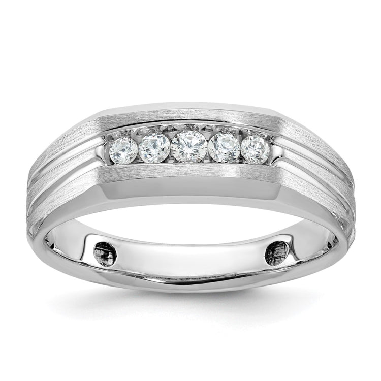 Men's WG Wedding Band with Soft Satin Finish Mounting