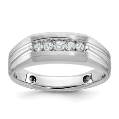 Men's WG Wedding Band with Soft Satin Finish Mounting