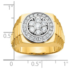 Men's Yellow  Gold Cluster Ring Mounting