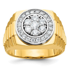 Men's Yellow  Gold Cluster Ring Mounting
