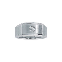 STERLING SILVER .10ct DIAMOND BAND