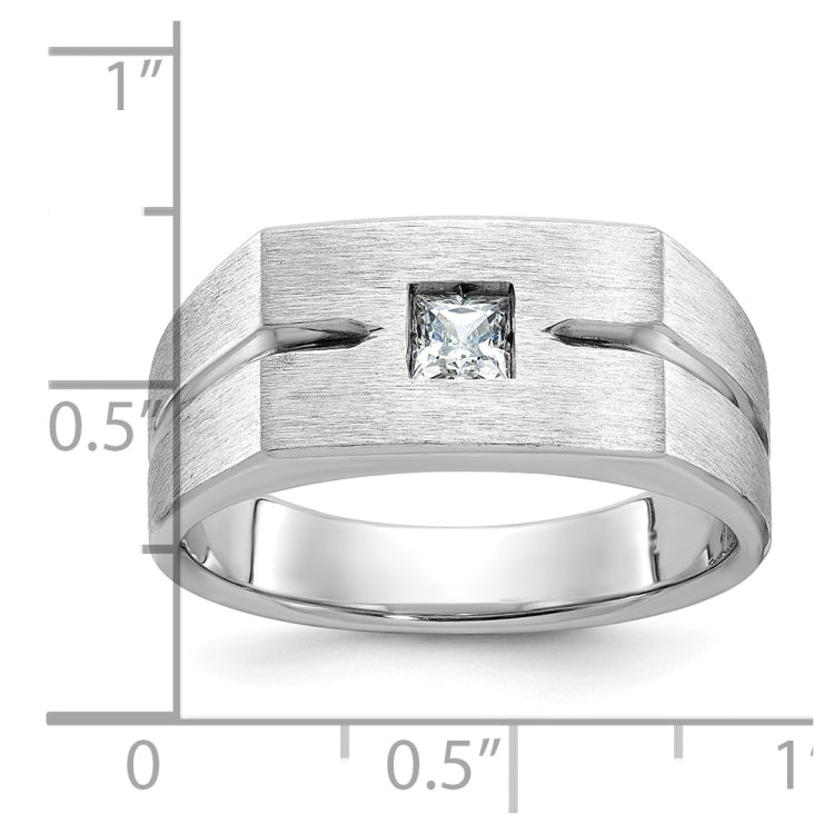 Men's YG Solitaire Ring with Satin Finish Mounting