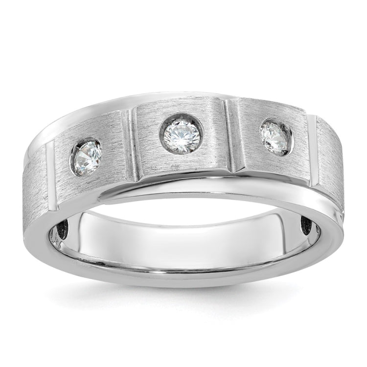 Men's WG Wedding Band with Soft Satin Finish Mounting