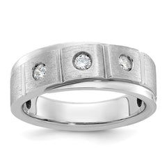 Men's WG Wedding Band with Soft Satin Finish Mounting