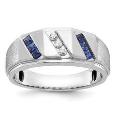 Men's White Gold Ring with Satin Finish Mounting