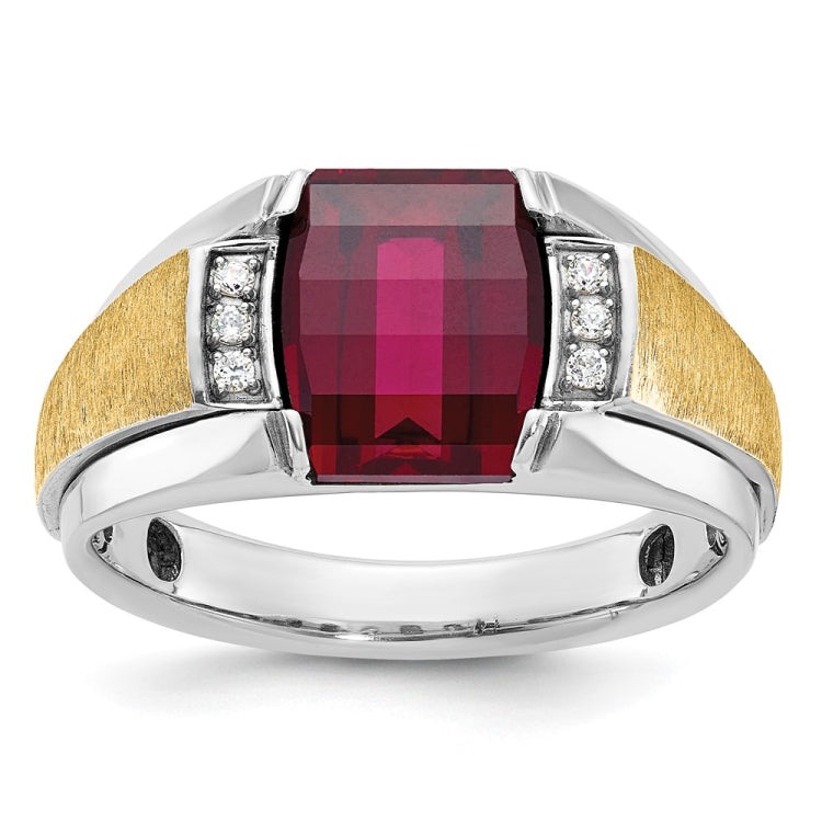Men's TT Ring with Satin Finish Sides Mounting