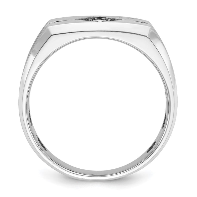 Men's White Gold 5/8ct tw Black and White Diamond Fashion Ring Mounting