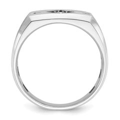 Men's White Gold 5/8ct tw Black and White Diamond Fashion Ring Mounting