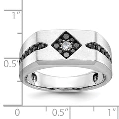 Men's White Gold 5/8ct tw Black and White Diamond Fashion Ring Mounting