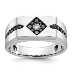 Men's White Gold 5/8ct tw Black and White Diamond Fashion Ring Mounting