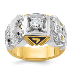 Men's 32nd Scottish Rite Diamond Ring with .33rd Center Mounting