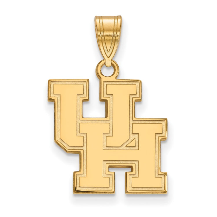 14k Gold LogoArt University of Houston U-H Medium Pendant