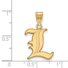 14k Gold LogoArt University of Louisville Letter L Medium Pendant