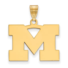 14k Gold LogoArt University of Michigan Letter M Medium Pendant