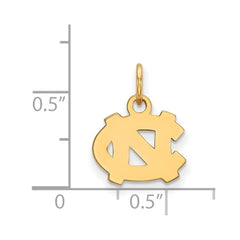 14k Gold LogoArt University of North Carolina N-C Extra Small Pendant