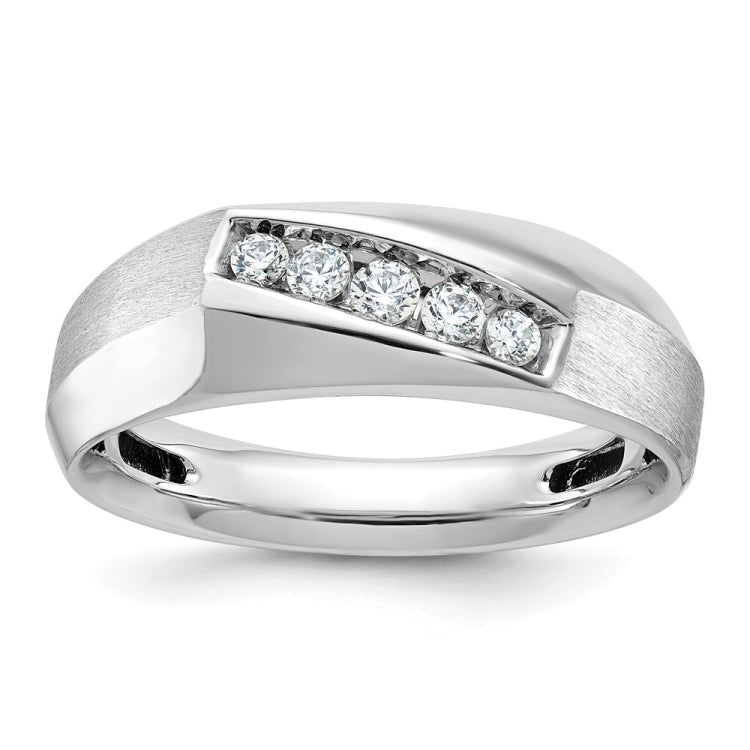 Men's WG Wedding Band with Soft Satin Finish Mounting