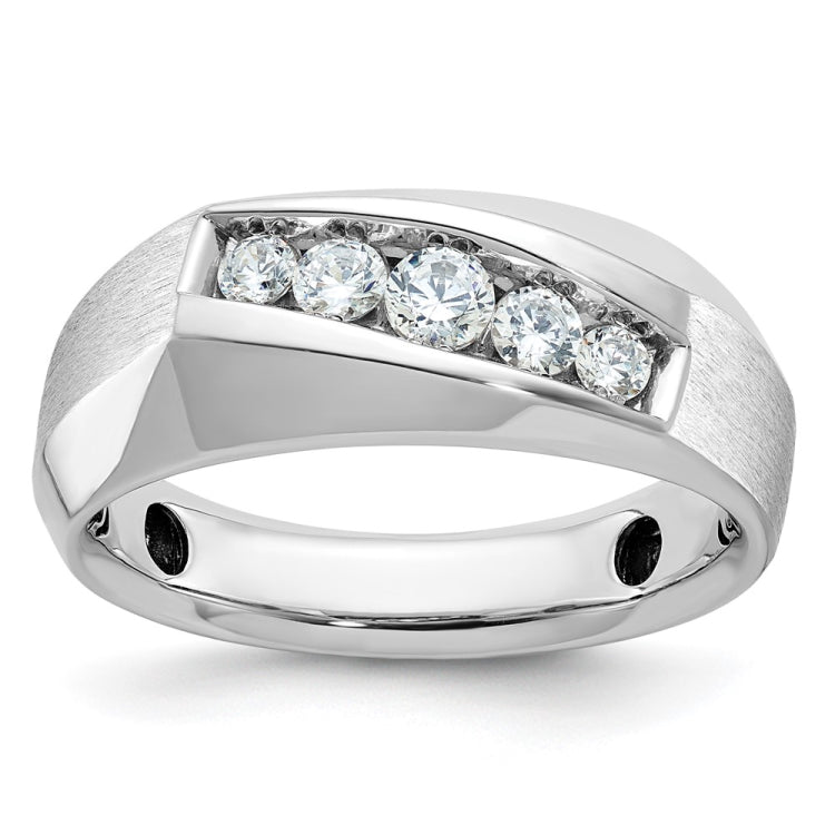 Men's WG Wedding Band with Soft Satin Finish Mounting