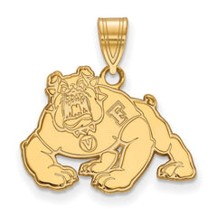 14k Gold LogoArt California State University Fresno Bulldog Medium Pendant