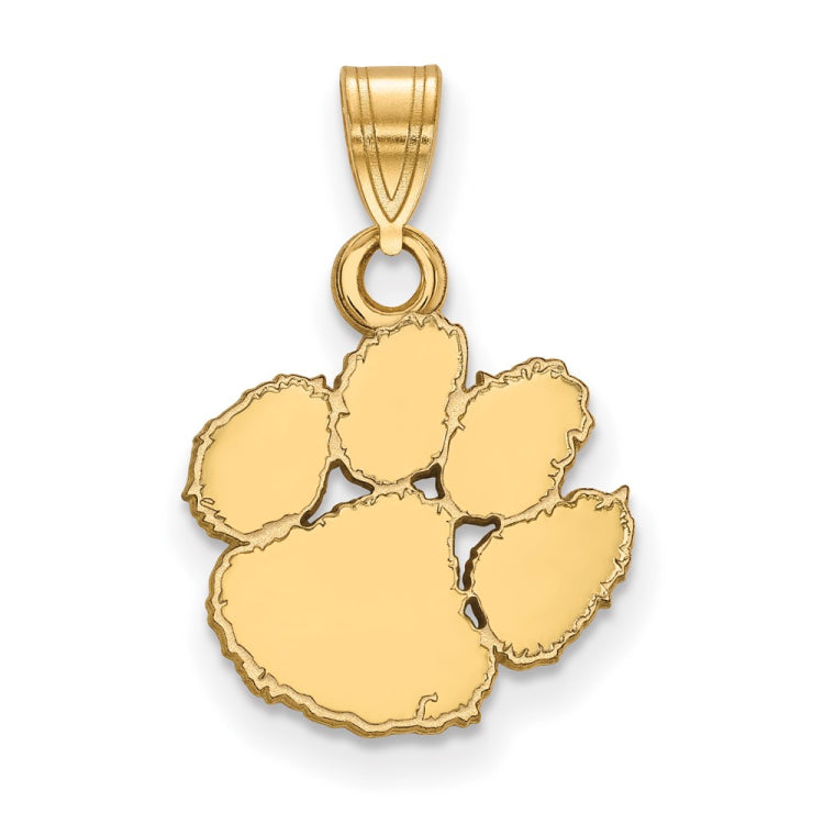 14k Gold LogoArt Clemson University Tiger Paw Small Pendant
