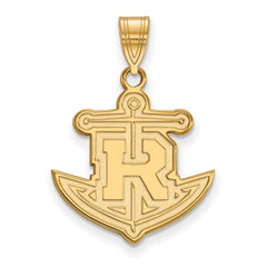 14k Gold LogoArt Rollins College Anchor Large Pendant