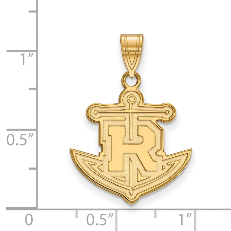 14k Gold LogoArt Rollins College Anchor Large Pendant