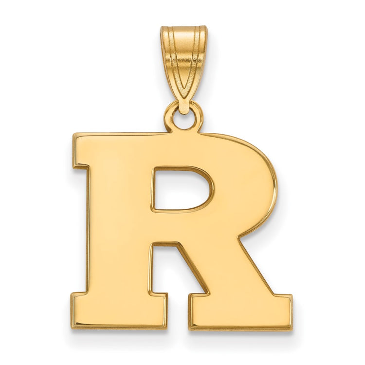 14k Gold LogoArt Rutgers University Letter R Medium Pendant
