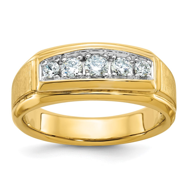 Men's TT Wedding Band with Satin Finish (comfort-fit) Mounting