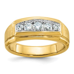 Men's TT Wedding Band with Satin Finish (comfort-fit) Mounting