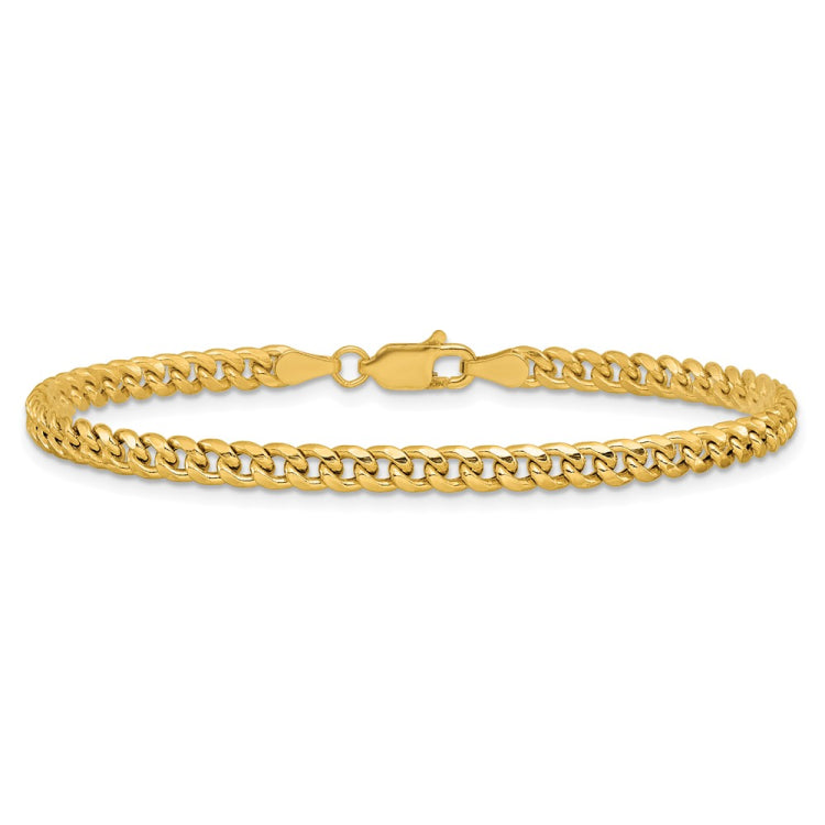 14k 3.5mm Semi-Solid Miami Cuban Chain