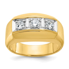 Men's 3 Stone Band with SE Finish Mounting