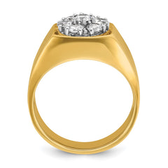 Men's Cluster Ring with SE Finish Accent Mounting