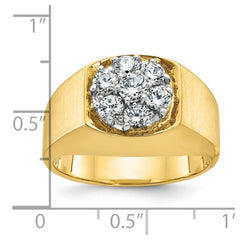 Men's Cluster Ring with SE Finish Accent Mounting