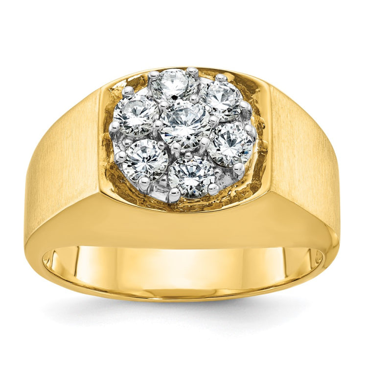 Men's Cluster Ring with SE Finish Accent Mounting