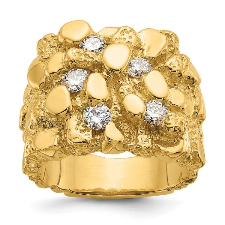 14k IBGoodman Lab Grown VS/SI+ G+ Dia Men's Nugget Ring