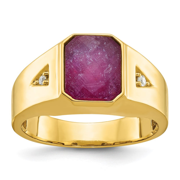 GTS YG DIA/RUBY DOUBLET RING Mounting