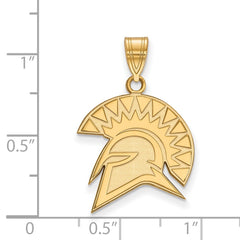 14k Gold LogoArt San Jose State University Spartan Large Pendant