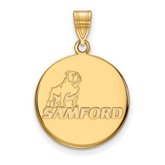 14k Gold LogoArt Samford University Large Disc Pendant