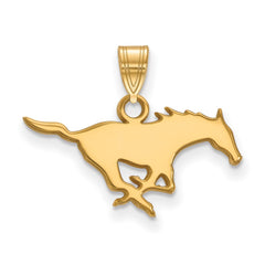 14k Gold LogoArt Southern Methodist University Mustang Small Pendant