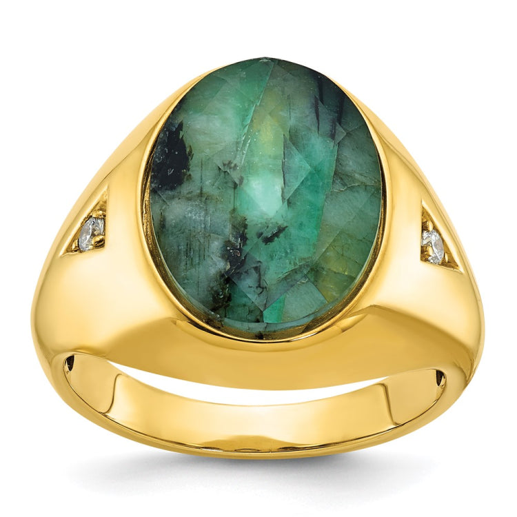 GTS YG DIA/EMERALD DOUBLET RING Mounting