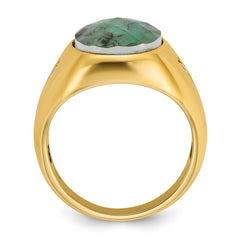 GTS YG DIA/EMERALD DOUBLET RING Mounting