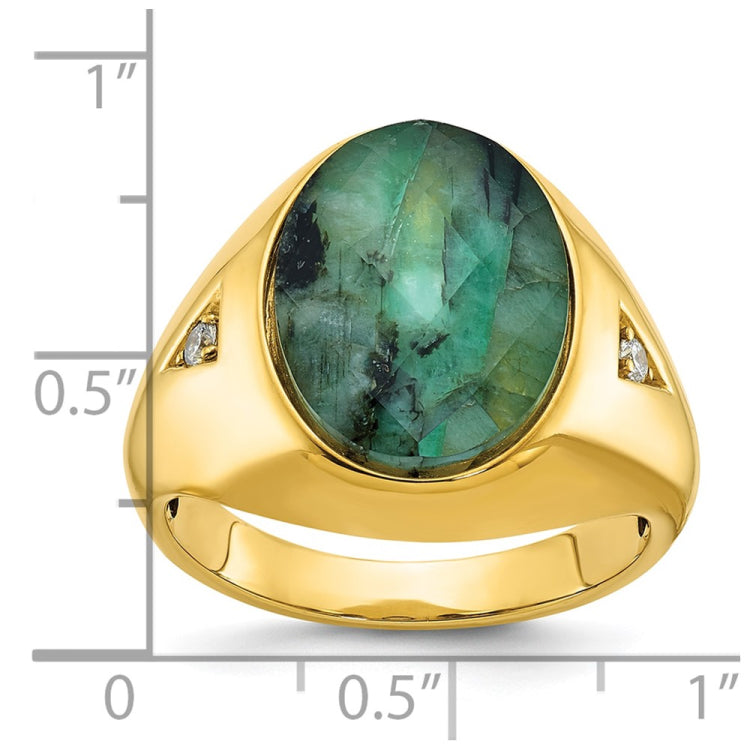 GTS YG DIA/EMERALD DOUBLET RING Mounting
