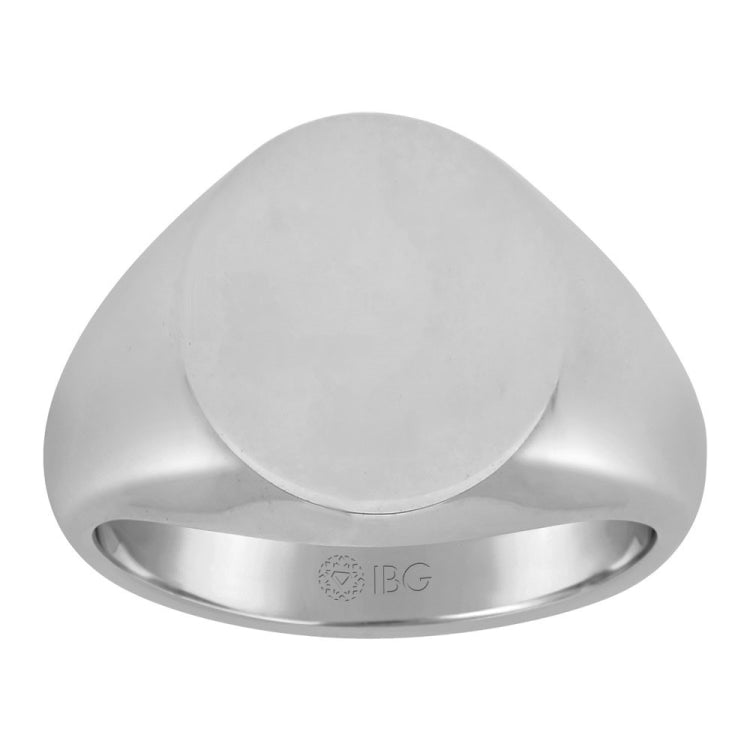 10kw 16mm x 14mm oval face signet ring.