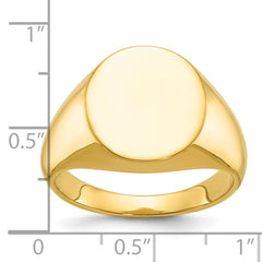 10K Polished Signet Men's Ring