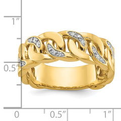 14K GTS YG DIA CUBAN LINK BAND
