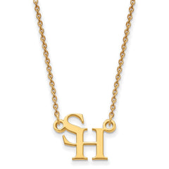 14k Gold LogoArt Sam Houston State University Small Pendant 18 inch Necklace