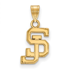 14k Gold LogoArt San Jose State University S-J Small Pendant