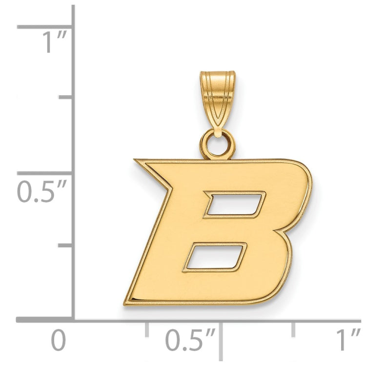 14k Gold LogoArt Boise State University Letter B Small Pendant