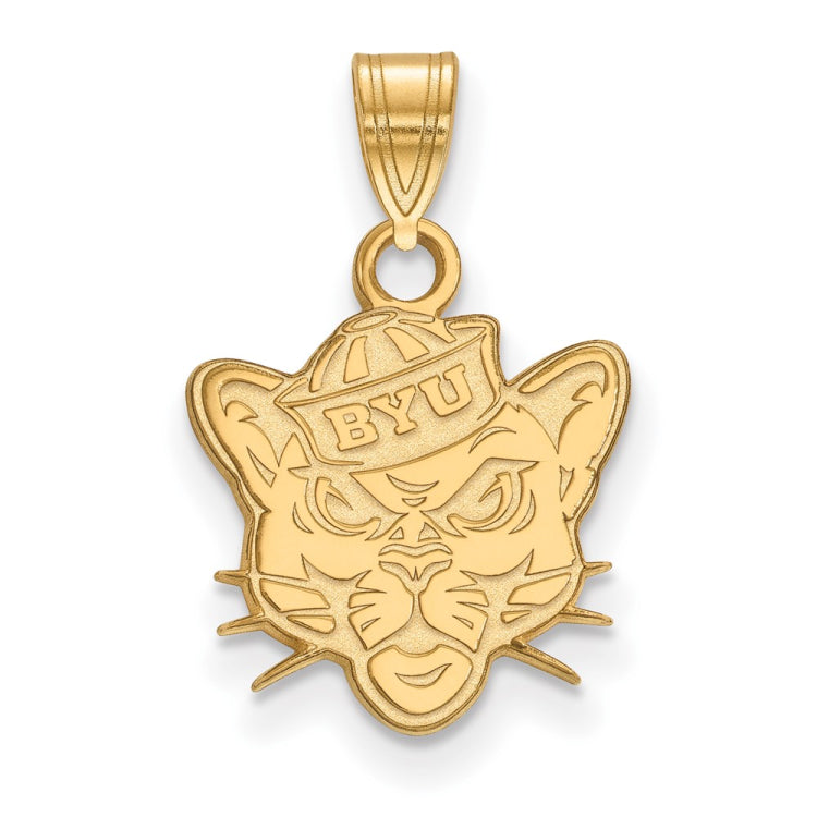 14k Gold LogoArt Brigham Young University Cougar Small Pendant