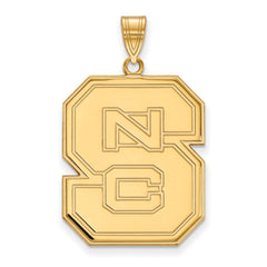 14k Gold LogoArt North Carolina State University N-C-S Extra Large Pendant